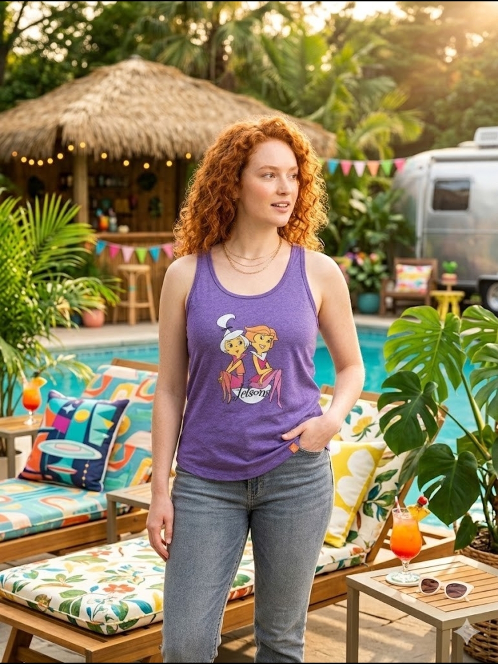 Jetsons Racerback Tank Top